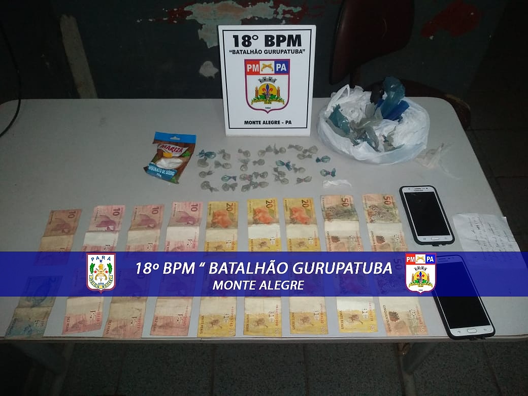 HOMEM É PRESO COM DROGAS EM MONTE ALEGRE