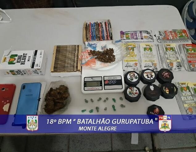 DOIS HOMENS E UMA MULHER QUE TRANSPORTAVAM DROGAS EM TRANSPORTE ALTERNATIVO SÃO PRESOS  EM MONTE ALEGRE