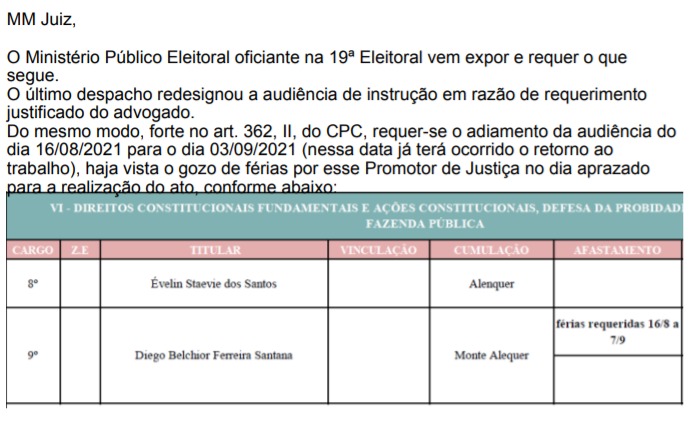 ADIADA AUDIÊNCIA ELEITORAL, MAIS UMA VEZ!