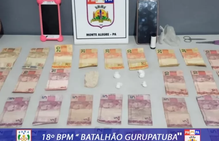 APÓS DENÚNCIA ANÔNIMA MULHER É PRESA COM DROGAS NA CIDADE DE MONTE ALEGRE