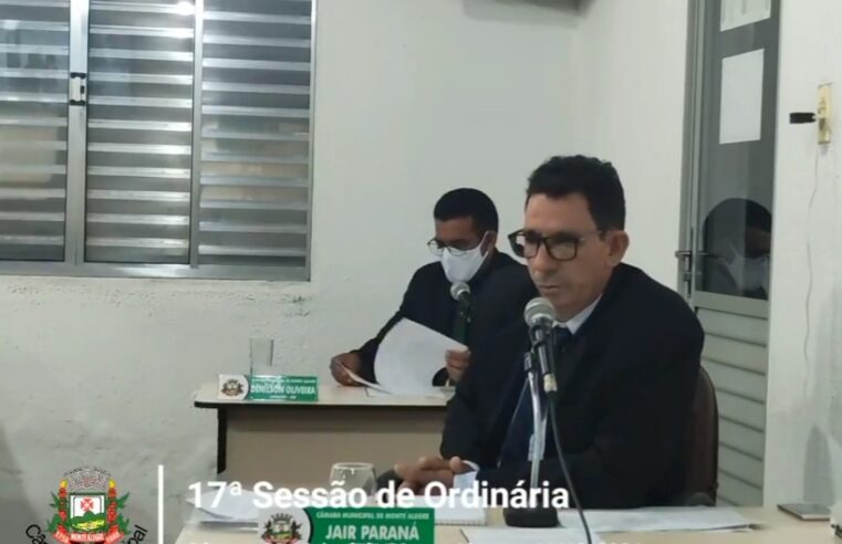 Vídeo – Vereador Jair Paraná (MDB) faz graves denúncias de consumo exorbitante de óleo lubrificante para máquina pesada em sessão ordinária na Câmara Municipal de Monte Alegre
