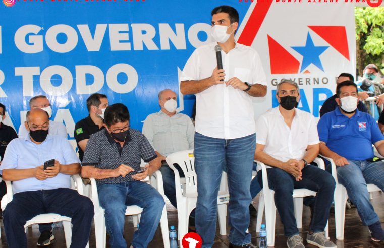 Governador Helder Barbalho Recebe Honras Militares do 18º Batalhão Gurupatuba e Deputado Estadual Junior Hage Acompanha o Governador em Monte Alegre