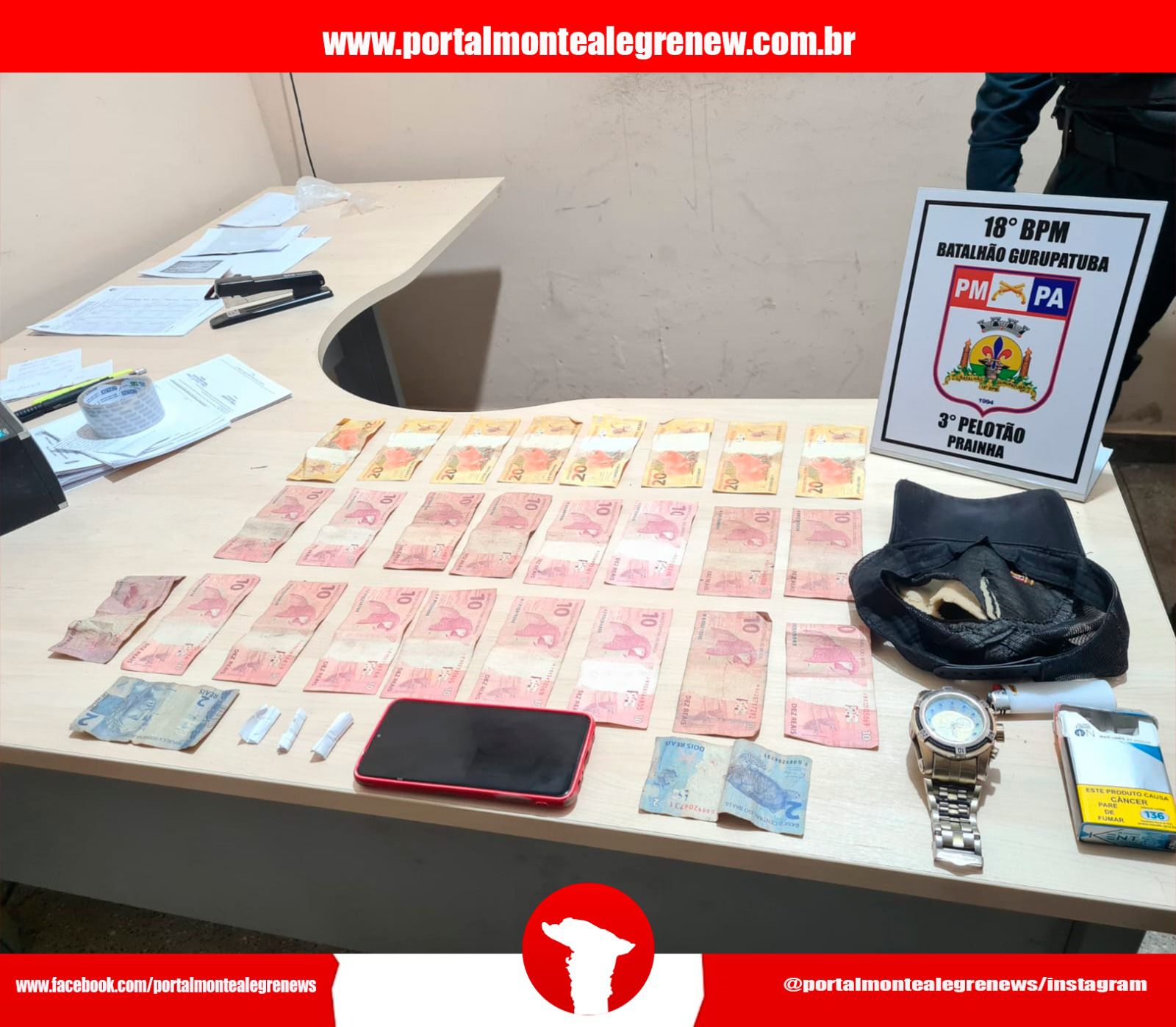 Velho conhecido da polícia é preso vendendo droga em Prainha